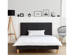 Sale Homestyle4u Polsterbett 140x200 cm mit Lattenrost Doppelbett Samt Anthrazit 2621