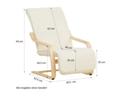 Outlet Homestyle4u Relaxsessel mit Fußstütze in Beige 2406
