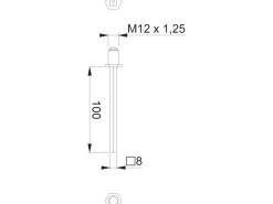 Hoppe FDW-Profilstift 8 mm x 100 mm verzinkt