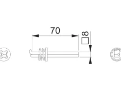 New Hoppe F/Ei Profilstift 8 mm x 70 mm verzinkt