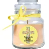 HS Candle Duftkerze & Bonbon Glas Kommunion Gelb Vanille