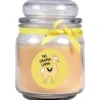 Hot HS Candle Duftkerze & Bonbon Glas Comic Gelb Vanille