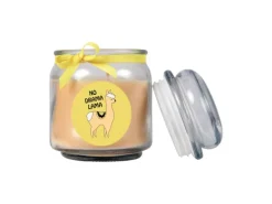 Hot HS Candle Duftkerze & Bonbon Glas Comic Gelb Vanille