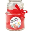 Sale HS Candle Duftkerze & Bonbon Glas Geburtstag Rose Rot