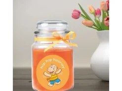 HS Candle Duftkerze & Bonbon Glas Comic Orange Honigmelone