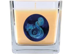 HS Candle Duftkerze & Glas Sternzeichen Vanille 50 Stunden Wassermann
