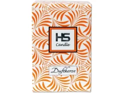 HS Candle Duftkerze & Glas Weihnachten Orange Bonbon 110h