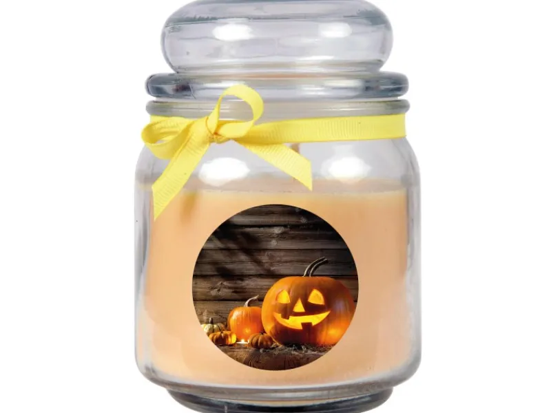 Outlet HS Candle Duftkerze & Glas Halloween Creme Bonbon 70h
