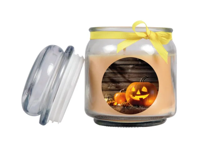 Outlet HS Candle Duftkerze & Glas Halloween Creme Bonbon 70h