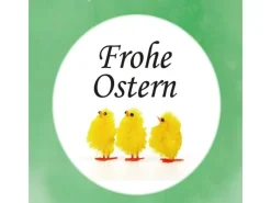 Outlet HS Candle Duftkerze & Glas Frohe Ostern Bonbon Ø10 cm Coconut Limes Küken