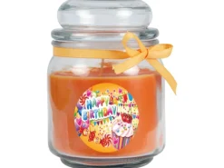 HS Candle Duftkerze & Glas Geburtstag Honigmelone Orange