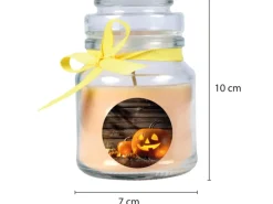 Hot HS Candle Duftkerze & Glas Halloween Creme Bonbon 30h