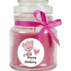 HS Candle Duftkerze & Glas Geburtstag Lavendel Lila