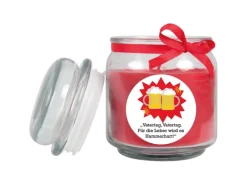 Sale HS Candle Duftkerze & Glas Vatertag Rot Rose