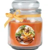 Discount HS Candle Duftkerze & Glas Weihnachten Orange Bonbon 70h