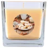 Outlet HS Candle Duftkerze & Glas Weihnachten Creme Bonbon 50h