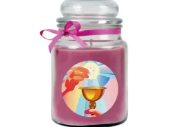 HS Candle Duftkerze & Glas Kommunion Lavendel Lila
