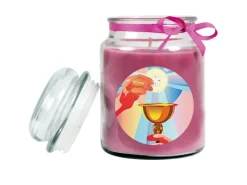HS Candle Duftkerze & Glas Kommunion Lavendel Lila