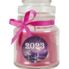 Best HS Candle Duftkerze & Glas Neujahr Lila Bonbon 30h