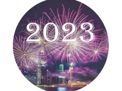 Best HS Candle Duftkerze & Glas Neujahr Lila Bonbon 30h