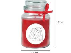 Outlet HS Candle Duftkerze & Glas Sternzeichen Rose 110 Stunden Wassermann