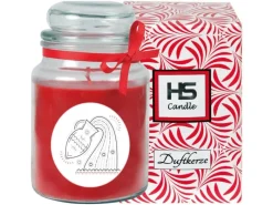 Outlet HS Candle Duftkerze & Glas Sternzeichen Rose 110 Stunden Wassermann