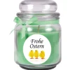 HS Candle Duftkerze & Glas Frohe Ostern Bonbon Ø9 cm Coconut Limes Küken