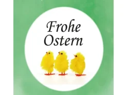 HS Candle Duftkerze & Glas Frohe Ostern Bonbon Ø9 cm Coconut Limes Küken