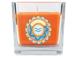 Hot HS Candle Duftkerze & Glas Sternzeichen Honigmelone 50 Stunden Wassermann