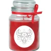 HS Candle Duftkerze & Glas Sternzeichen Rose 110 Stunden Stier