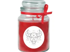 HS Candle Duftkerze & Glas Sternzeichen Rose 110 Stunden Stier
