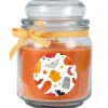 HS Candle Duftkerze & Glas Halloween Orange Bonbon 70h