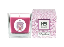 Outlet HS Candle Duftkerze & Glas Sternzeichen Lavendel 50 Stunden Waage
