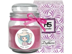 HS Candle Duftkerze & Glas Sternzeichen Lavendel 70 Stunden Skorpion