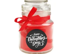 HS Candle Duftkerze & Glas Valentinstag Bonbon 30h Valentine's Day