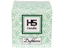 Hot HS Candle Duftkerze & Glas Neujahr Grün Bonbon 50h
