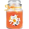 Clearance HS Candle Duftkerze & Glas Halloween Orange Bonbon 110h