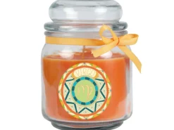 HS Candle Duftkerze & Glas Sternzeichen Honigmelone 70 Stunden Jungfrau