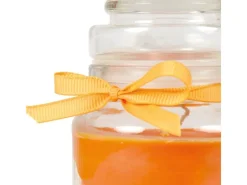 Outlet HS Candle Duftkerze & Glas Karneval Orange Bonbon 30h