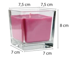 HS Candle Duftkerze & Glas Sternzeichen Lavendel 50 Stunden Wassermann