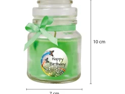 HS Candle Duftkerze & Glas Geburtstag Kokos Grün