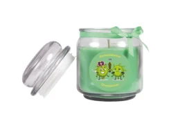 Hot HS Candle Duftkerze & Glas Karneval Grün Bonbon 70h