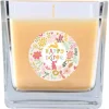 Outlet HS Candle Duftkerze & Glas Ostern Creme Viereck 50h Happy Easter Blumen