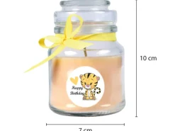 Online HS Candle Duftkerze & Glas Happy Birthday Bonbon Vanille Tiger
