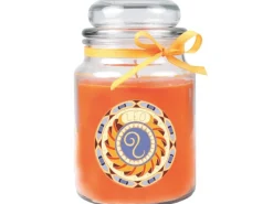 Outlet HS Candle Duftkerze & Glas Sternzeichen Honigmelone 110 Stunden Löwe