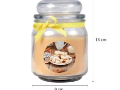 New HS Candle Duftkerze & Glas Weihnachten Creme Bonbon 70h