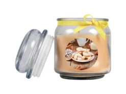 New HS Candle Duftkerze & Glas Weihnachten Creme Bonbon 70h