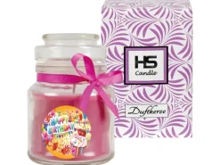 HS Candle Duftkerze & Glas Happy Birthday Cupcake Lavendel