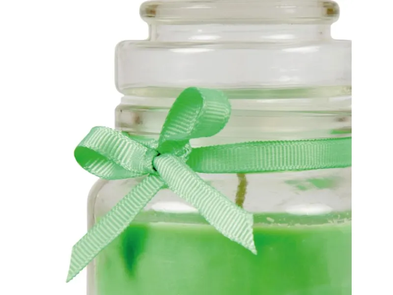 Best HS Candle Duftkerze & Glas Neujahr Grün Bonbon 30h