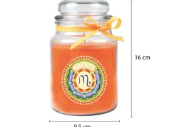 New HS Candle Duftkerze & Glas Sternzeichen Honigmelone 110 Stunden Skorpion